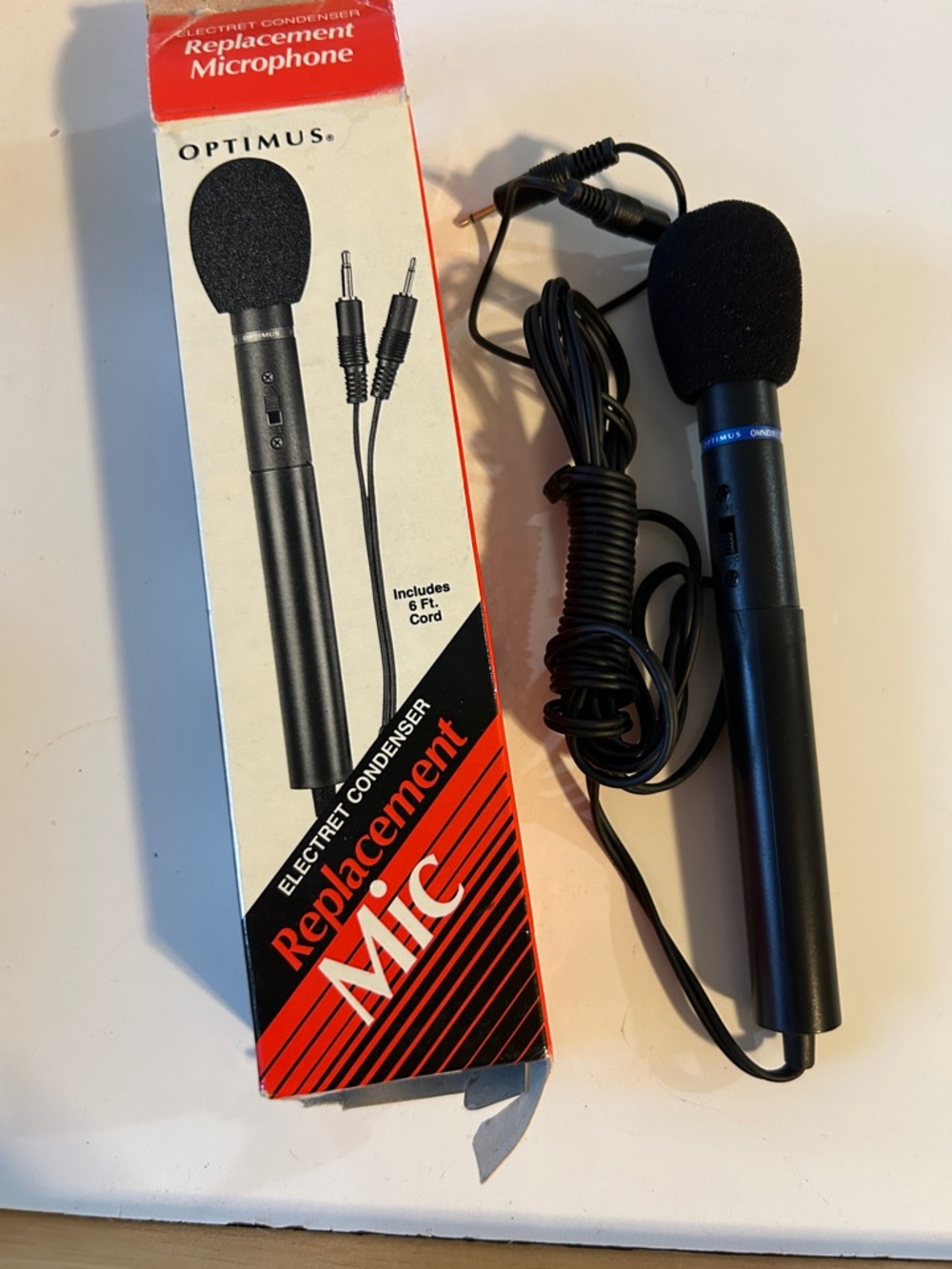 Optimus 33-3014 Omnidirectional Electret Condenser Microphone Stand 6 Ft Cord